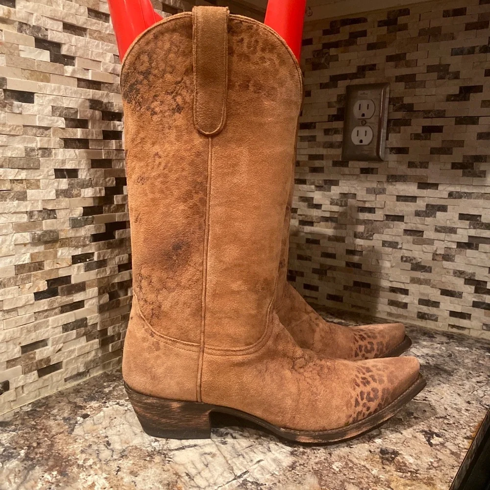 Old Gringo Leopardito Brown Boots 13 inch size 9 New - Picture 11 of 16